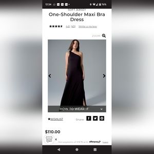 Soma One Shoulder Jersey Dress Medium